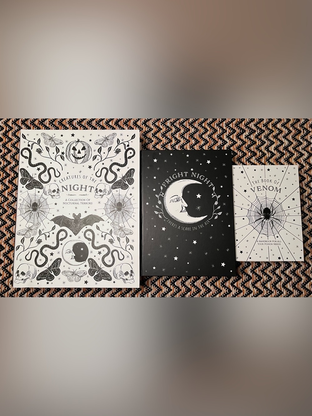 Halloween Gothic Decor Nesting Books Set of 3
